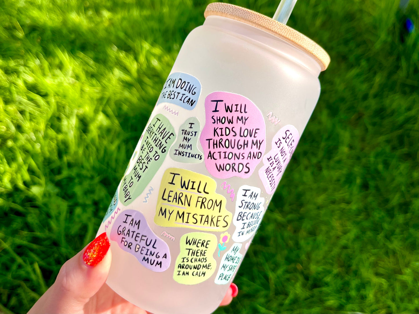 Mum Daily Affirmations Can Glass