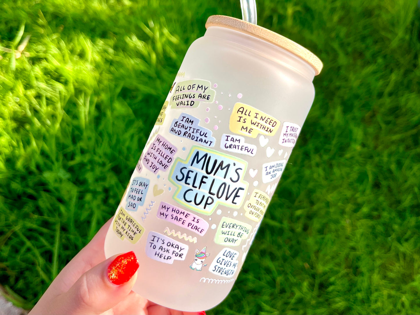 Mum’s Self Love Can Glass