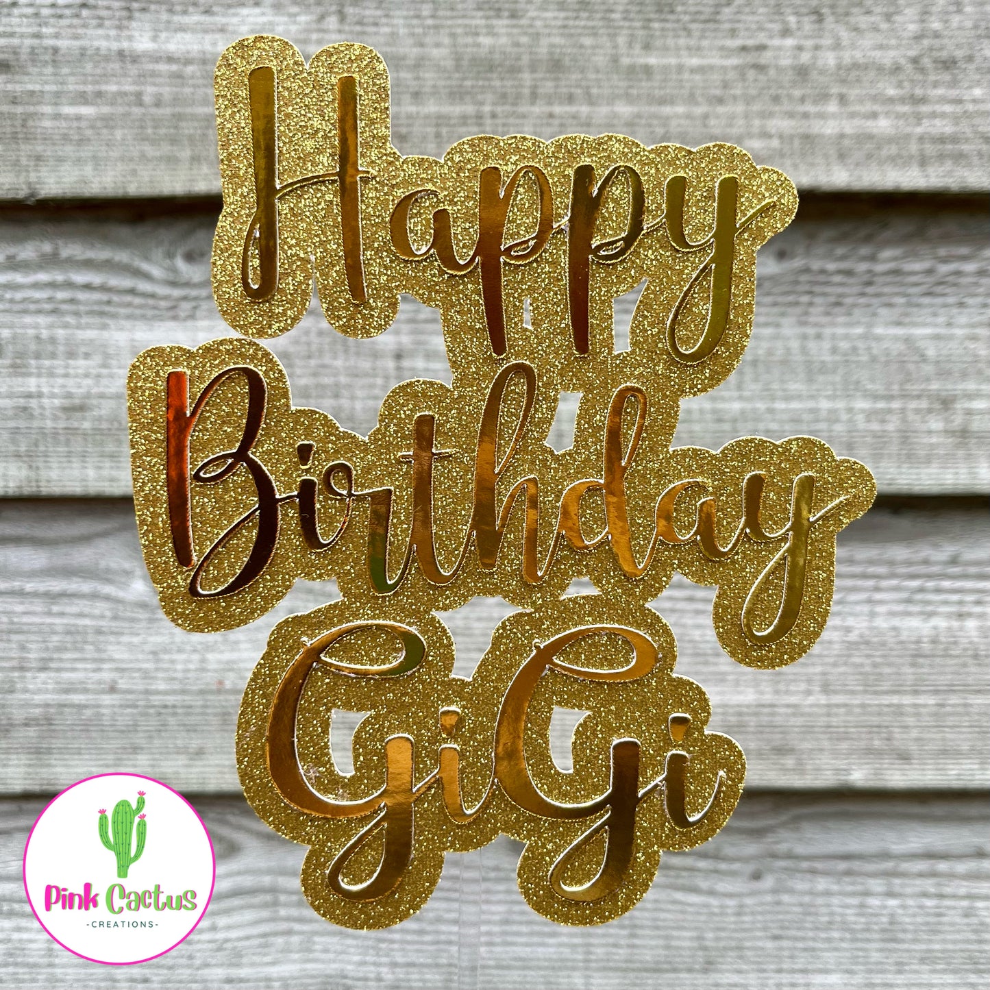 Glitter Cake Topper