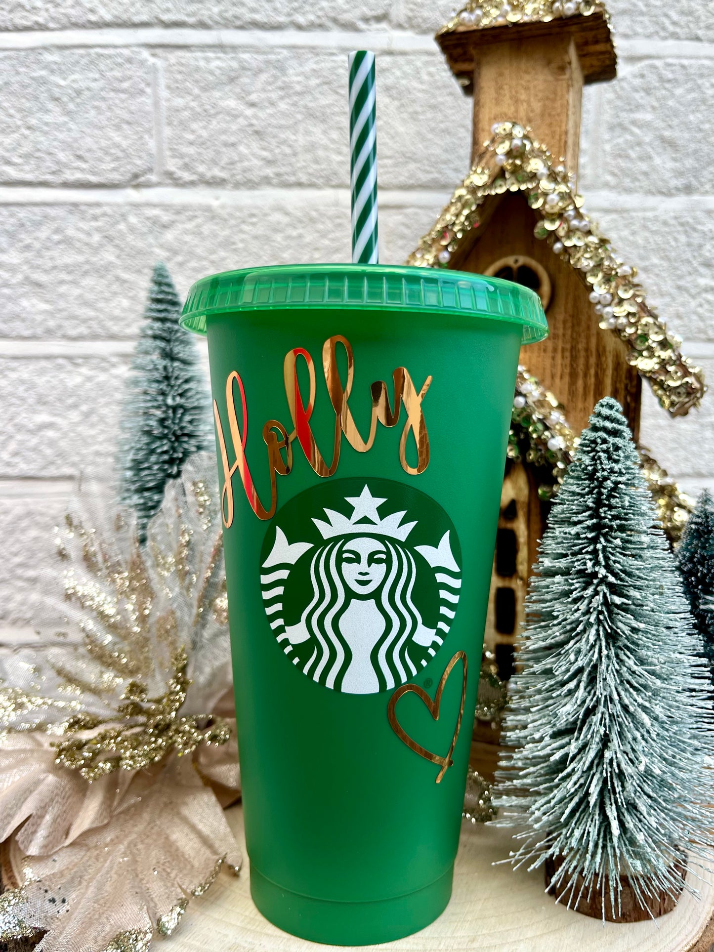 Starbucks 24oz Green Personalised Cold Cup