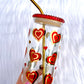 Love Hearts Can Glass With Rhinestone Lid