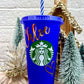 Starbucks 24oz Blue Personalised Cold Cup