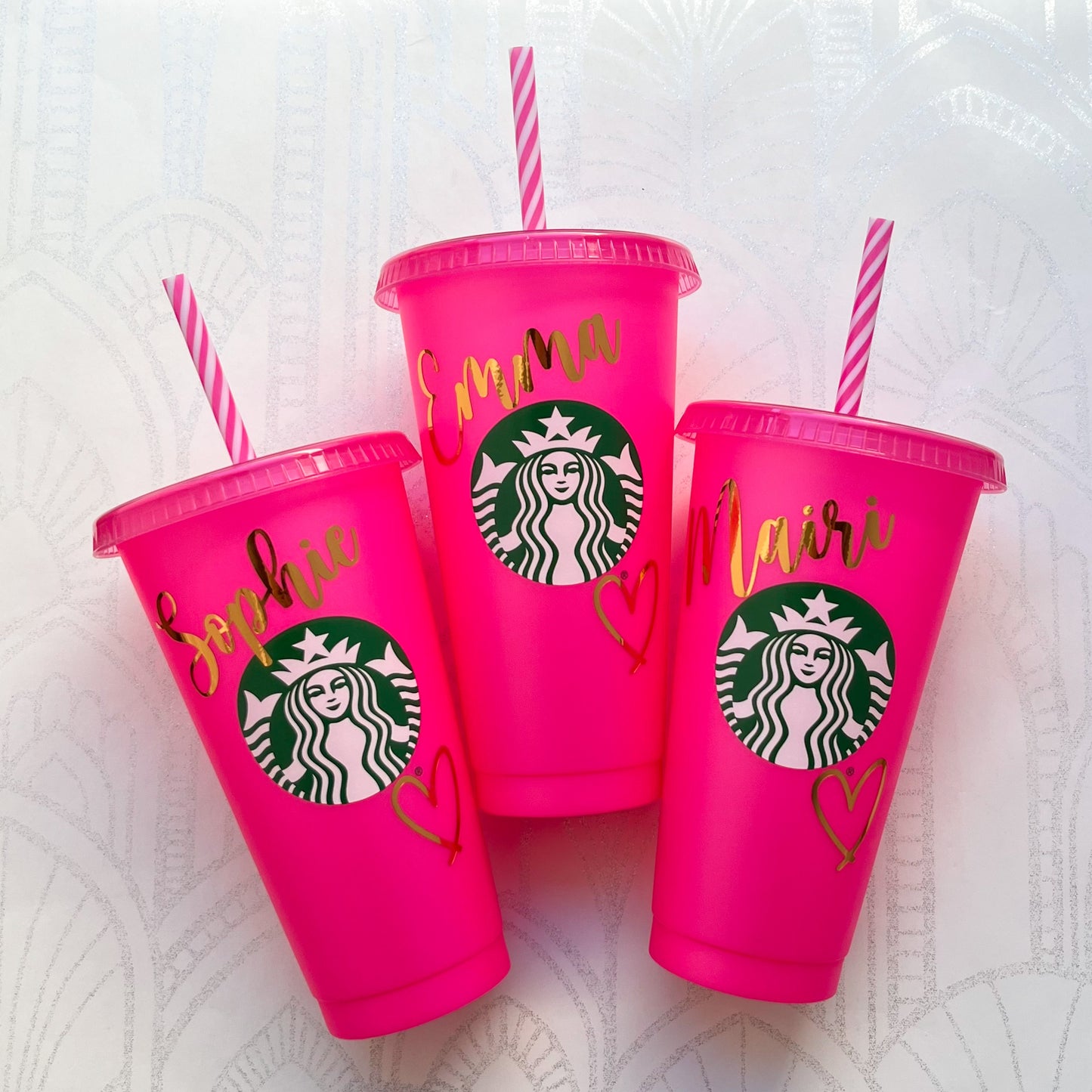 Starbucks 24oz Pink Personalised Cold Cup
