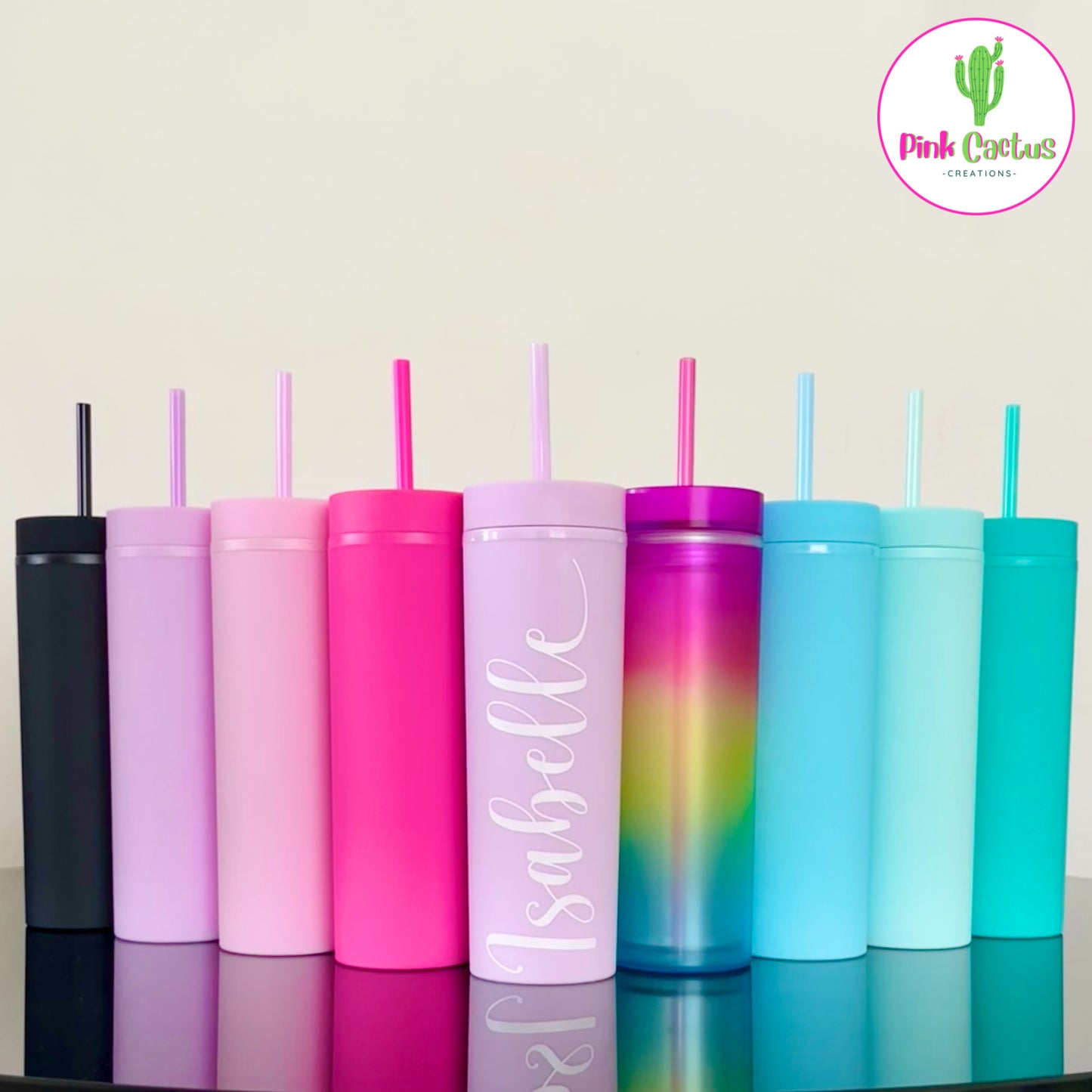 Personalised Skinny Tumbler With Matte Finish