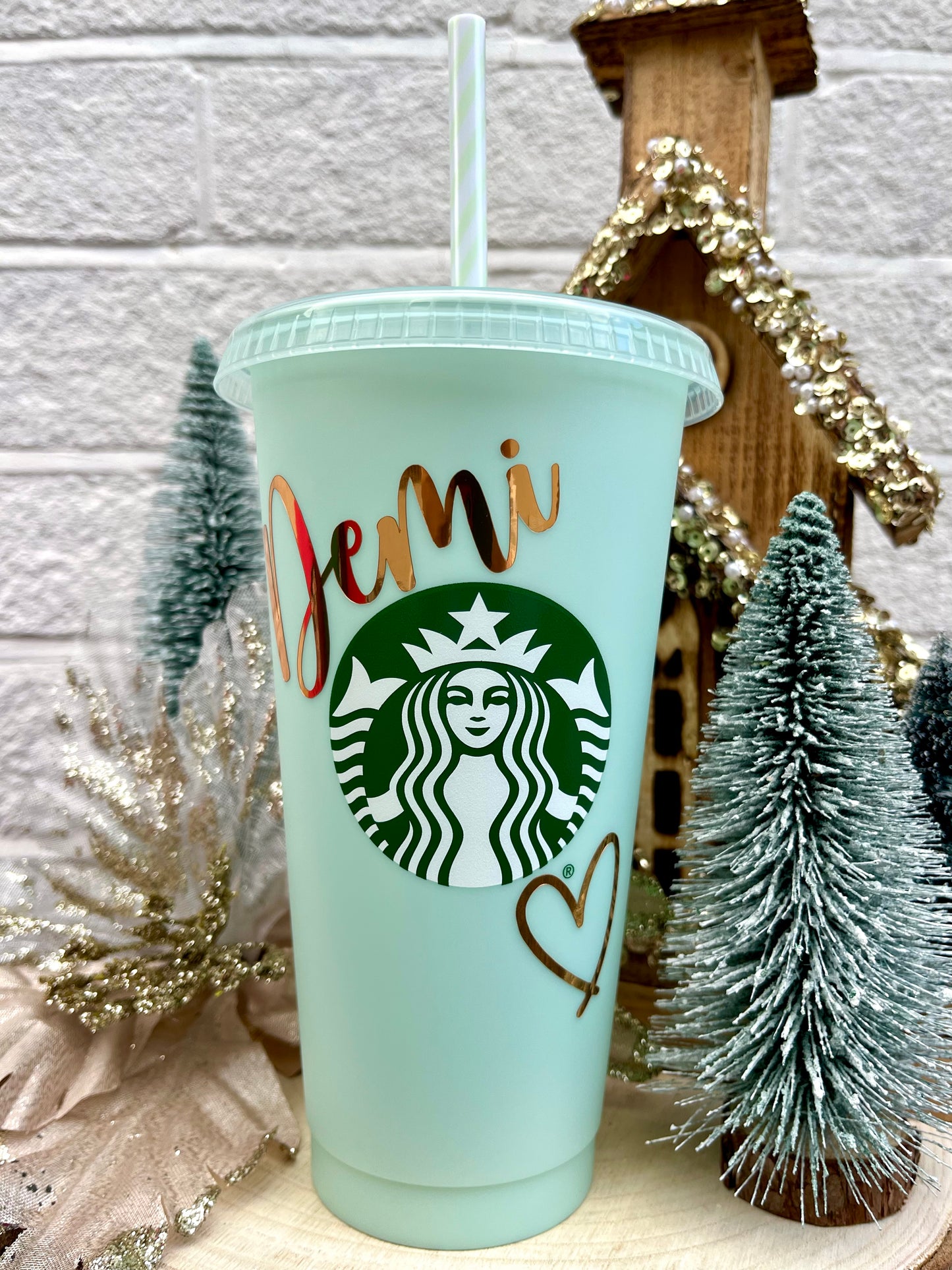 Starbucks 24oz Mint Personalised Cold Cup